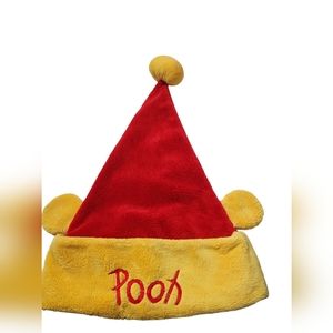 Vintage Winnie the Pooh Santa Hat  Christmas.